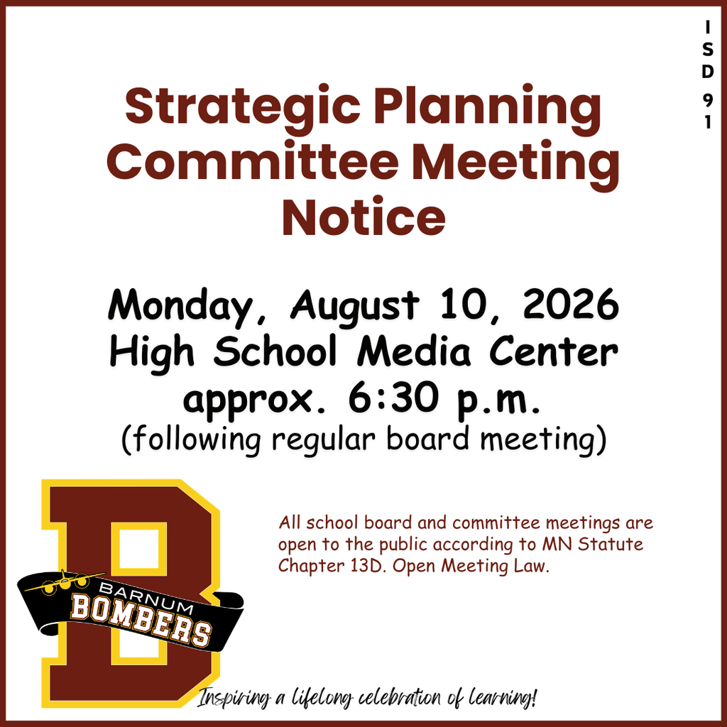 Strategic Planning Committee meeting notice with B logo