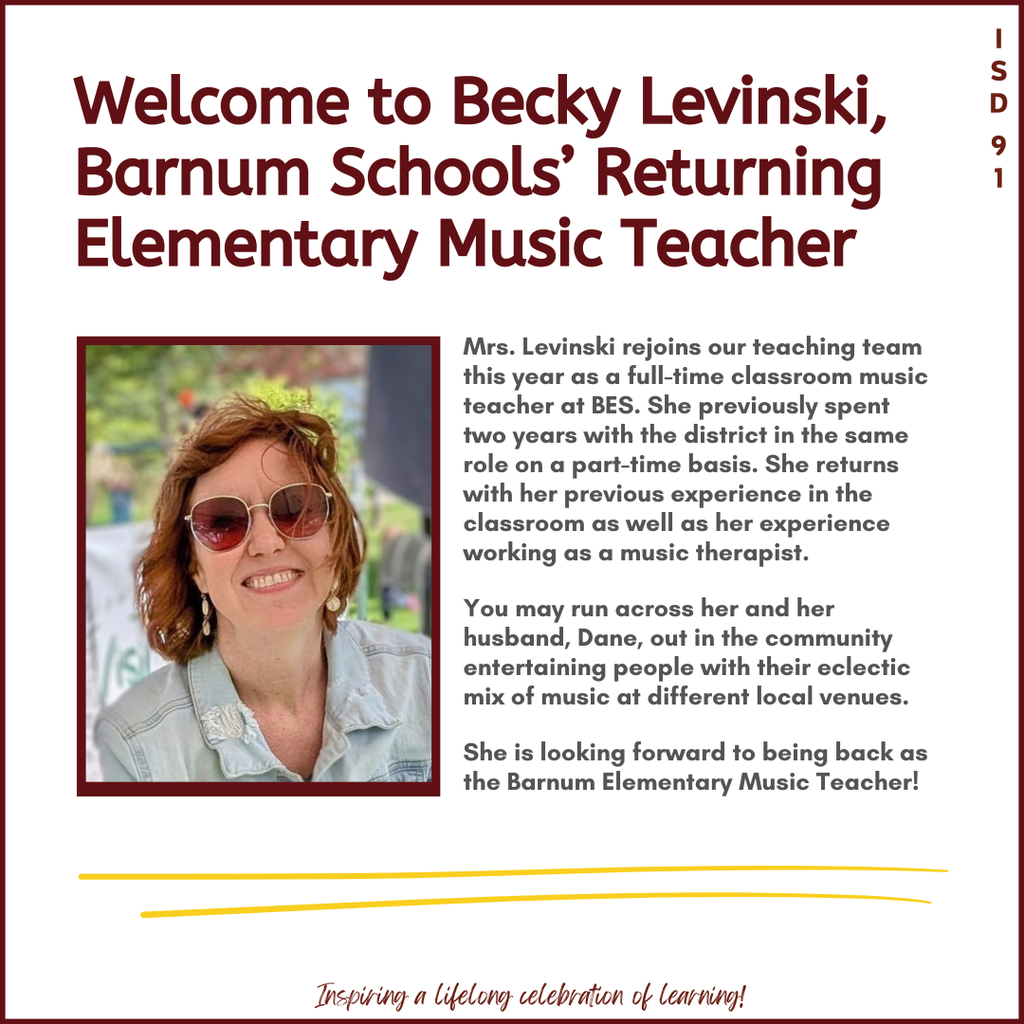headshot of music teacher and her bio