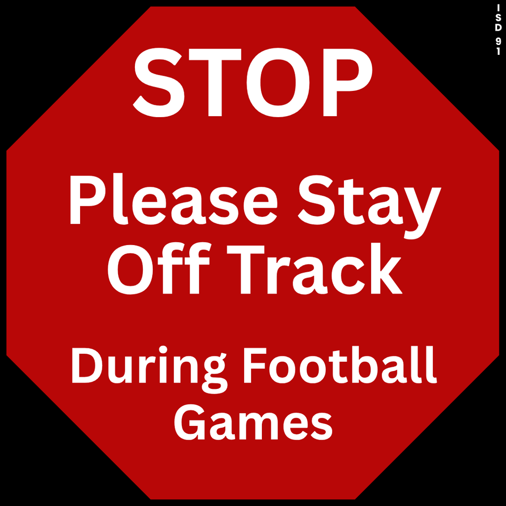 Red Stop Sign with white words
