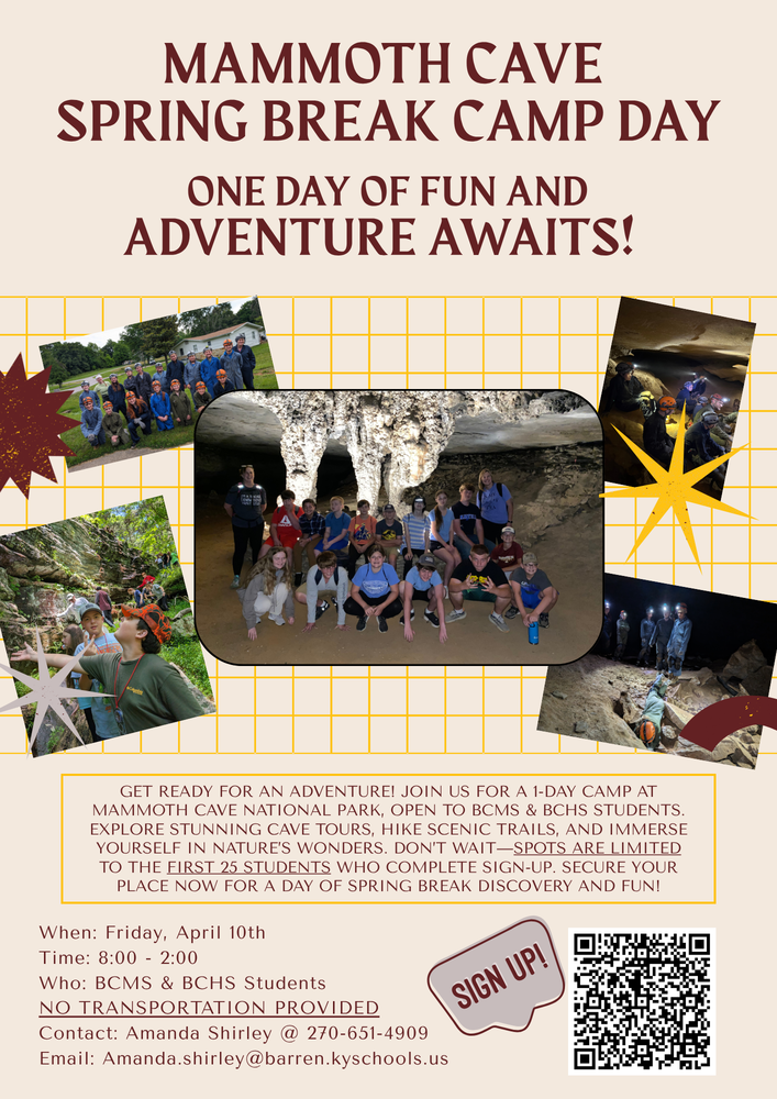 Mammoth Cave Spring  Break Camp Day
