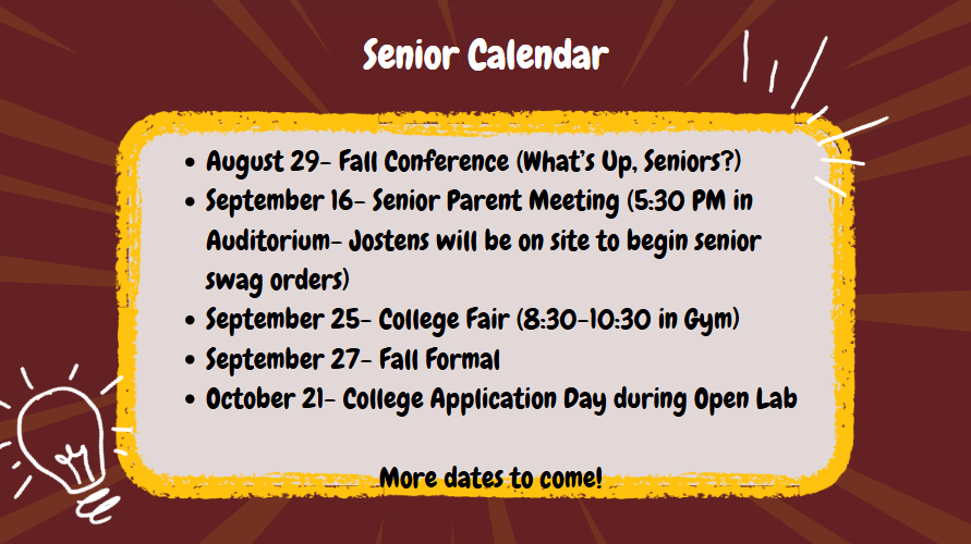 Senior Calendar