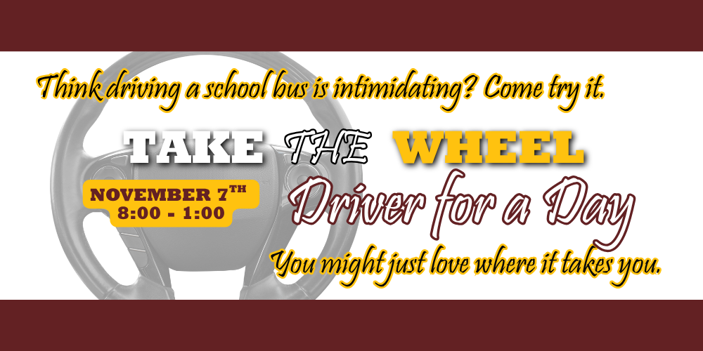 Barren County is offering an event called "Driver for a day" where people can come and get behind the wheel of a school bus, and potentially decide if they want to apply for a job.