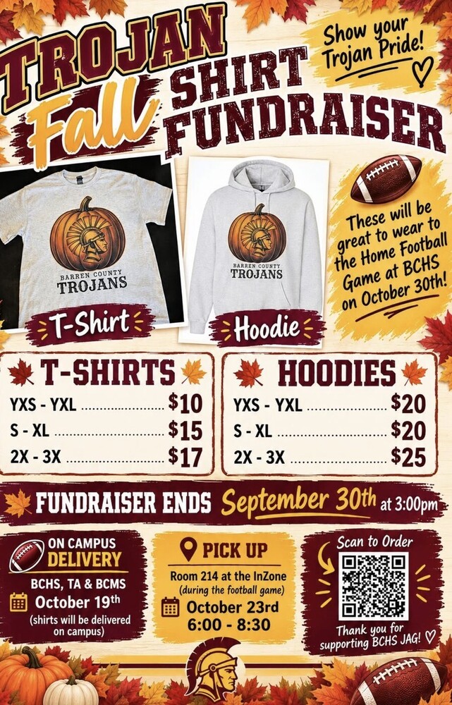 Fall Trojan Shirt Fundraiser