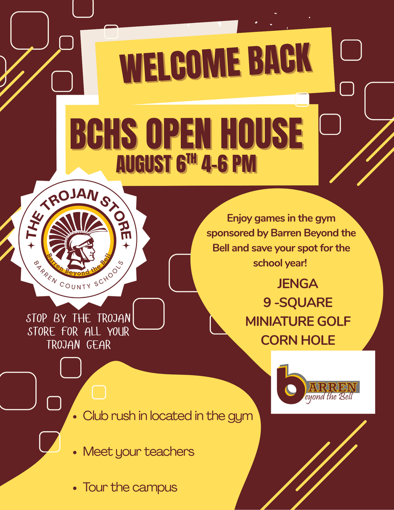 BCHS Open House August 6th from 4-6 PM