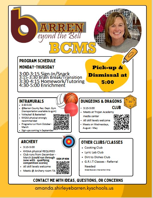 BBB Program Schedule