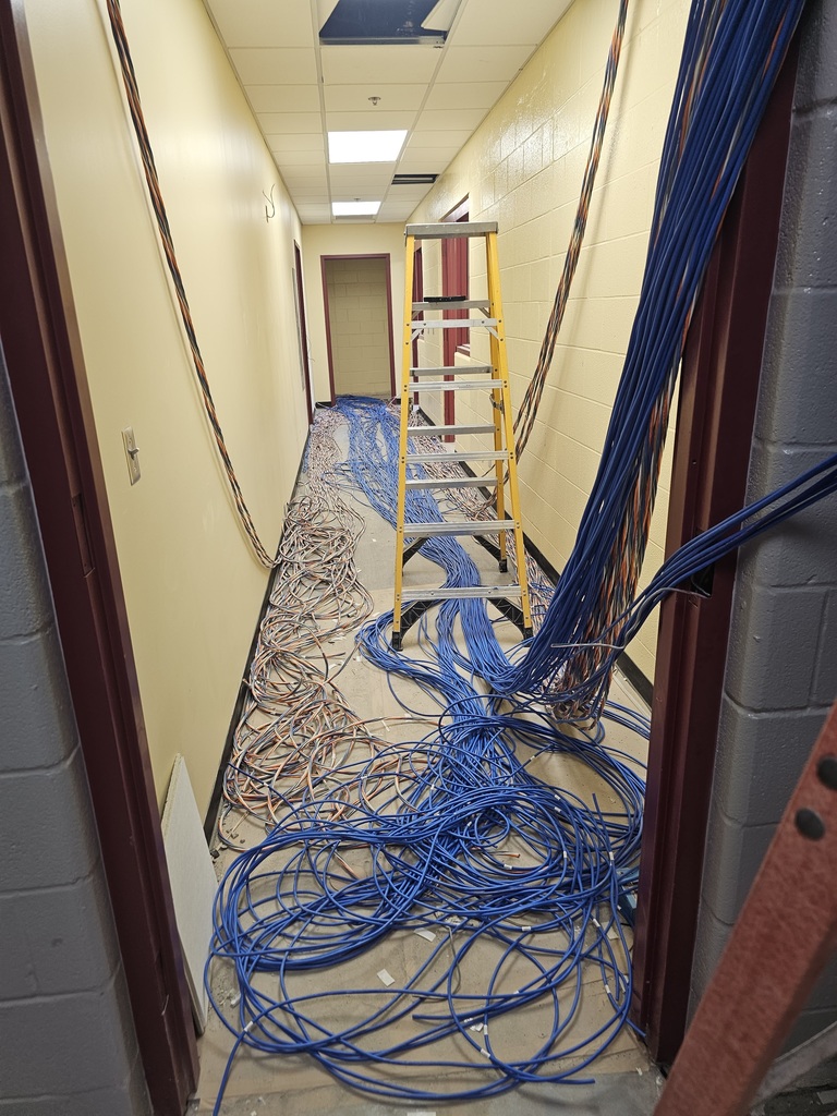 hallway full of wires