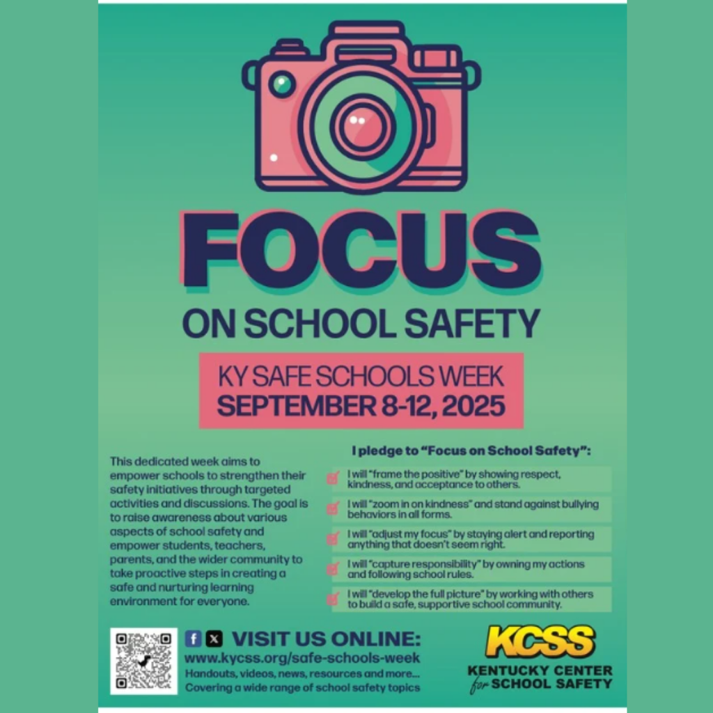 KY Safe Schools Week September 8th - 12th. 