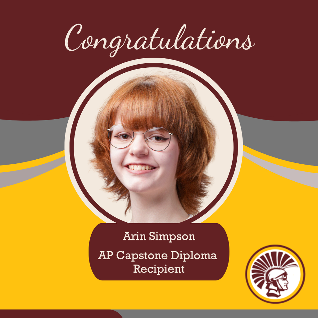 Arin Simpson AP Capstone Diploma Recipient