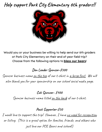 6th grade fund raiser