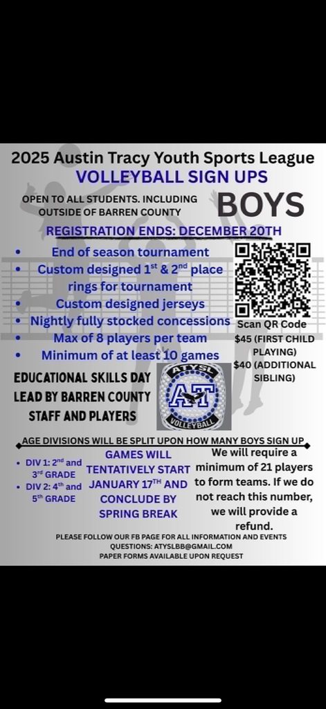 Volleyball Registration Boys