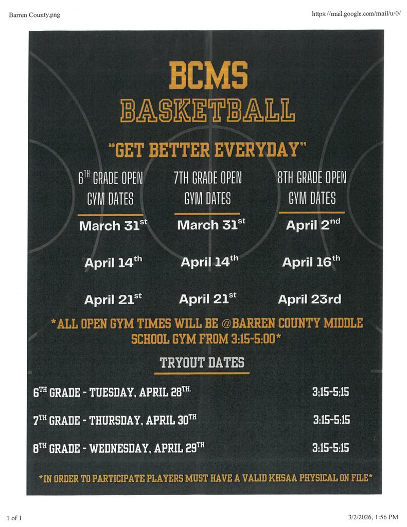 BCMS Boys Basketball