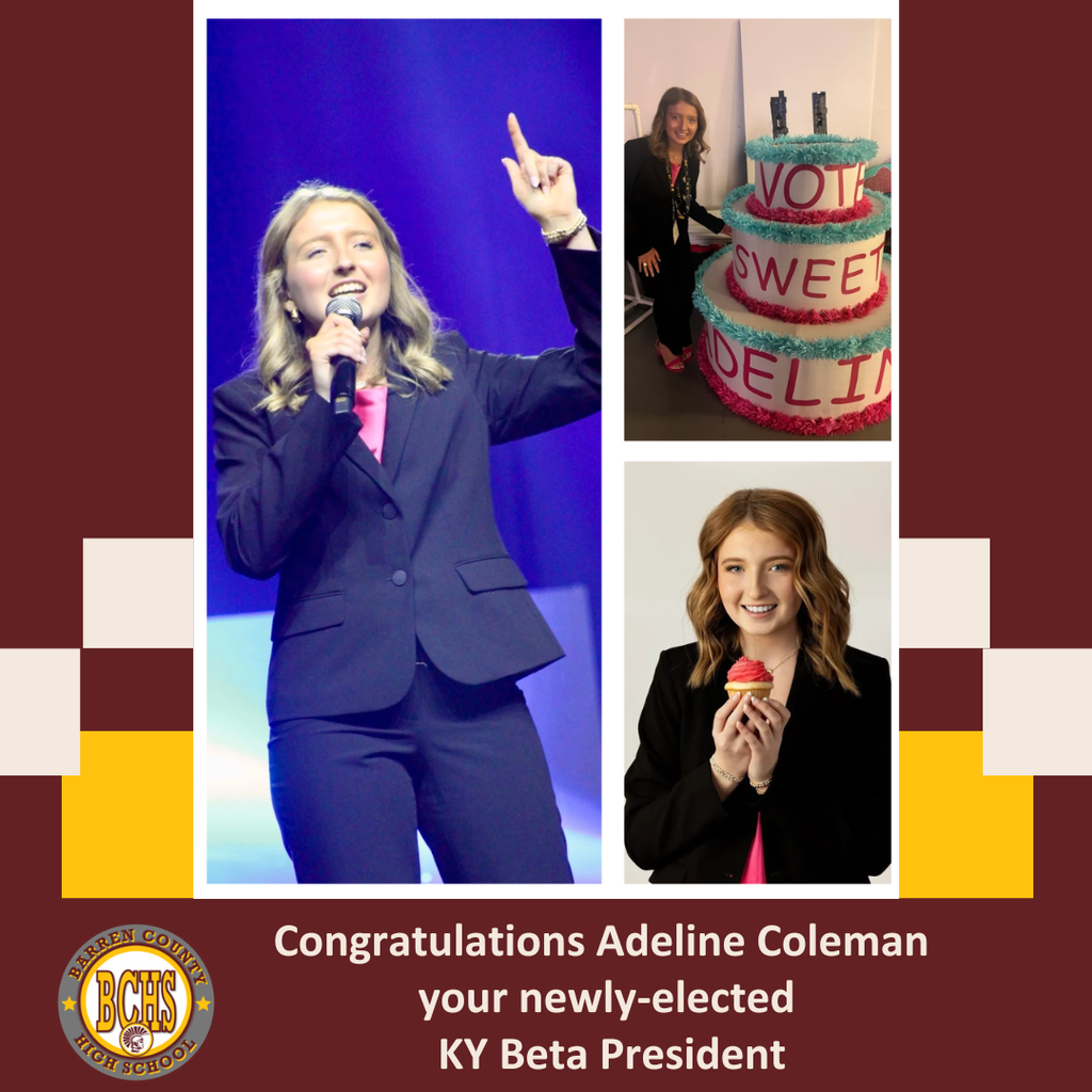 Congratulations to Adeline Coleman who is the newly elected Kentucky Beta President. 