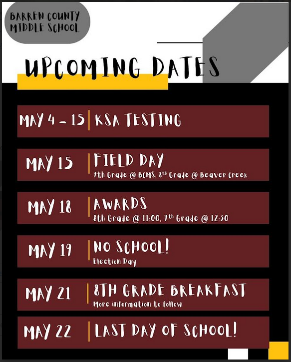 End of year dates