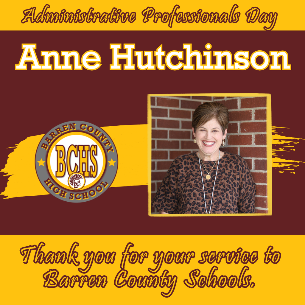 Anne Hutchinson - Happy Administrative Professionals Day to the amazing people who keep our campus going. They are the smiling faces you see when you enter our buildings. We appreciate all you do for our students and staff and we hope you have an amazing day.