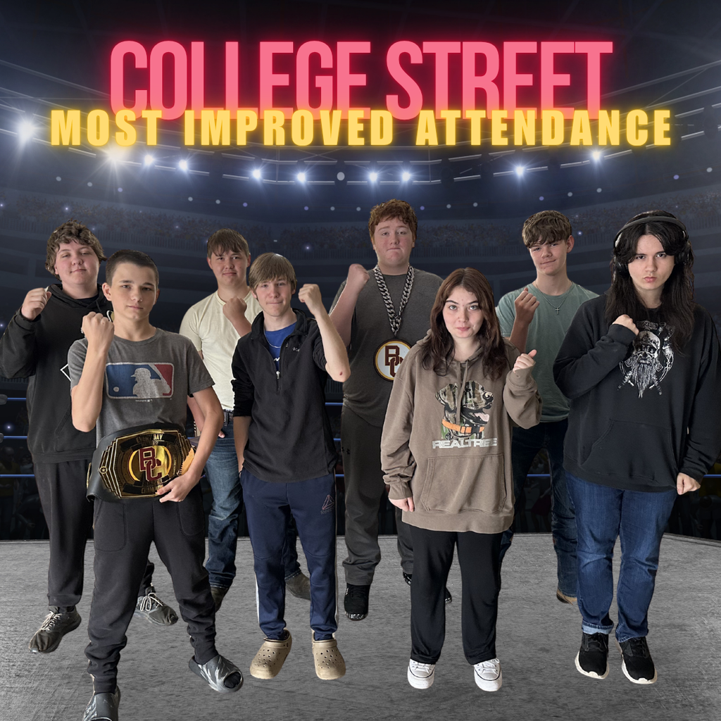 Barren County Schools - College Street students holding belt