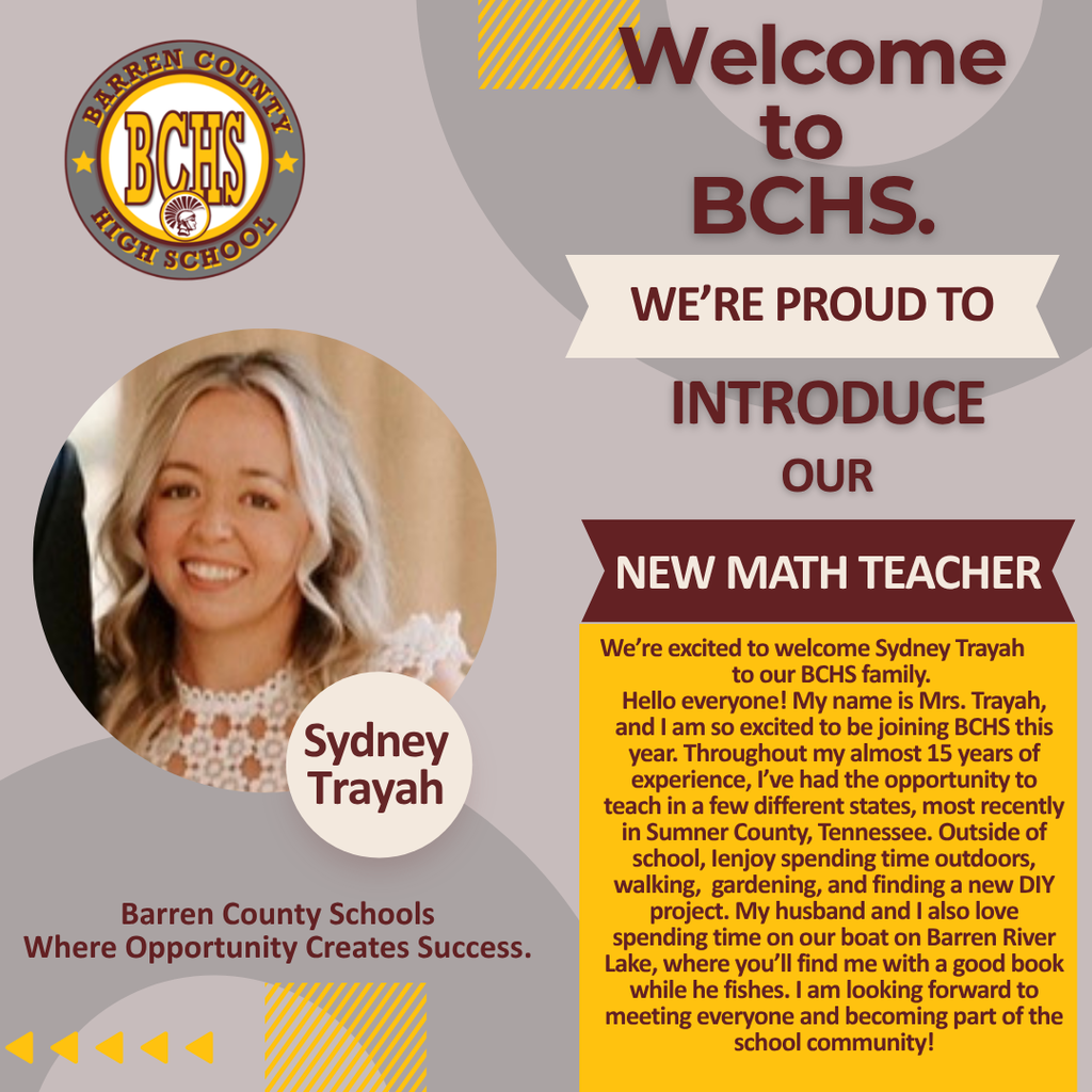 Welcome to BCHS Sydney Trayah