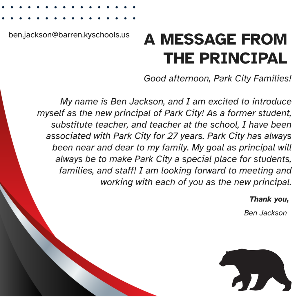 A Message from the Principal at Park City Elementary