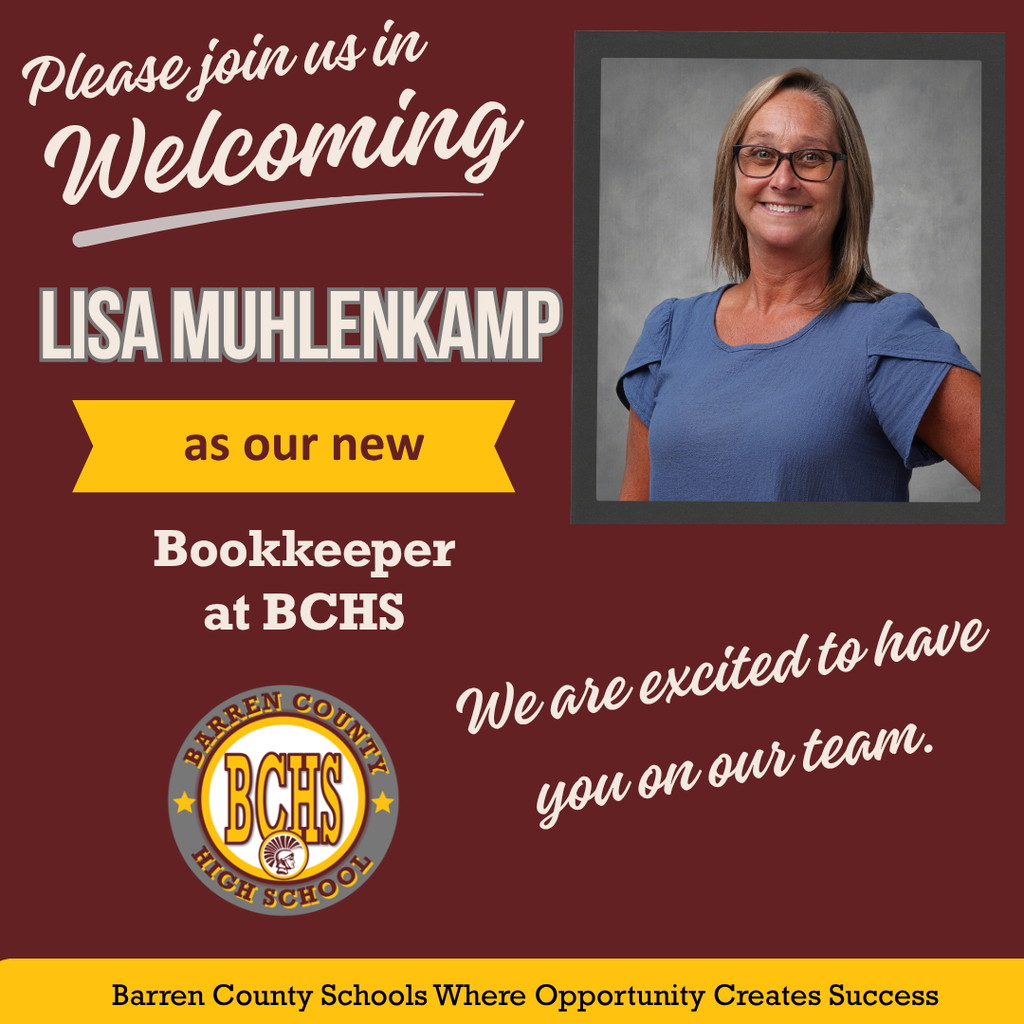 We're excited to welcome Lisa Muhlenkamp as our Bookkeeper. Welcome to the BCHS team! #WeareBC