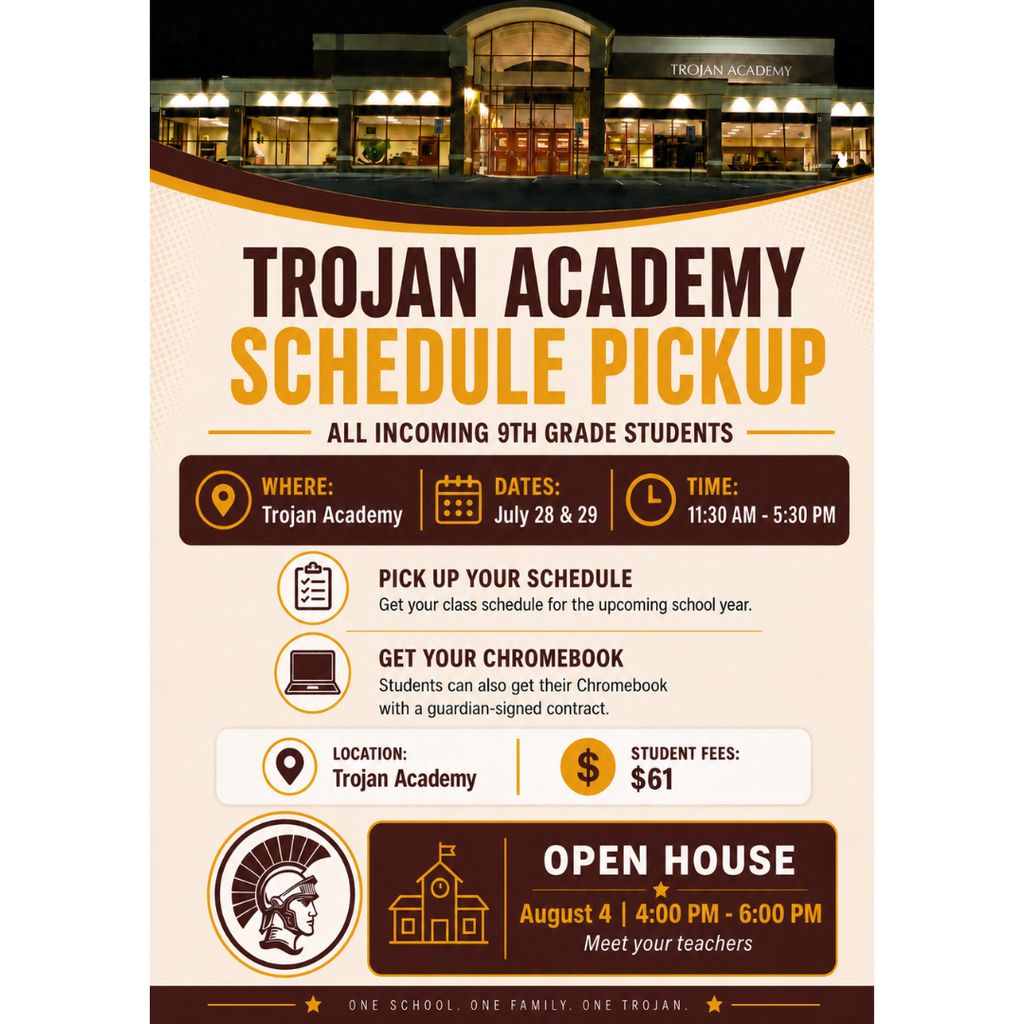 Reminder BCHS Students and Parents! Schedule pickup and back-to-school open house is coming up soon! Remember, schedules must be picked up during designated times - no pickups at open house. Don't miss out! #WeareBC