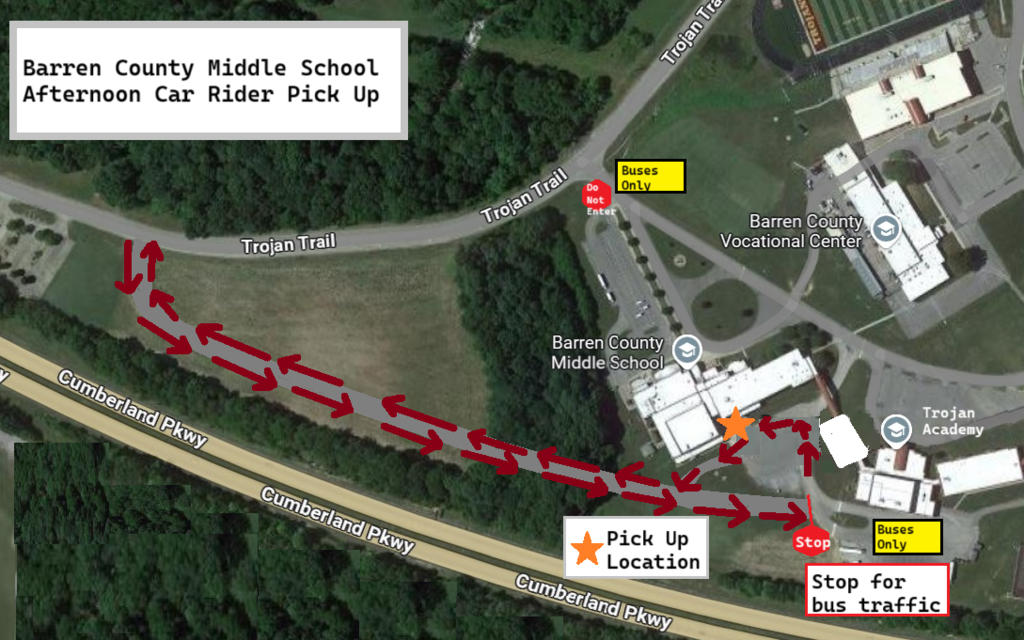 BCMS Pick up route for car line