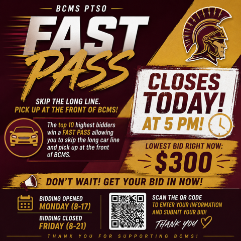 Fast pass $300 Friday noon