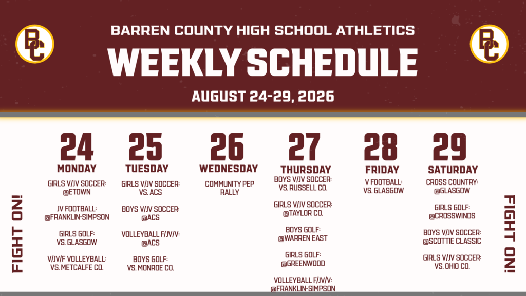 weekly schedule