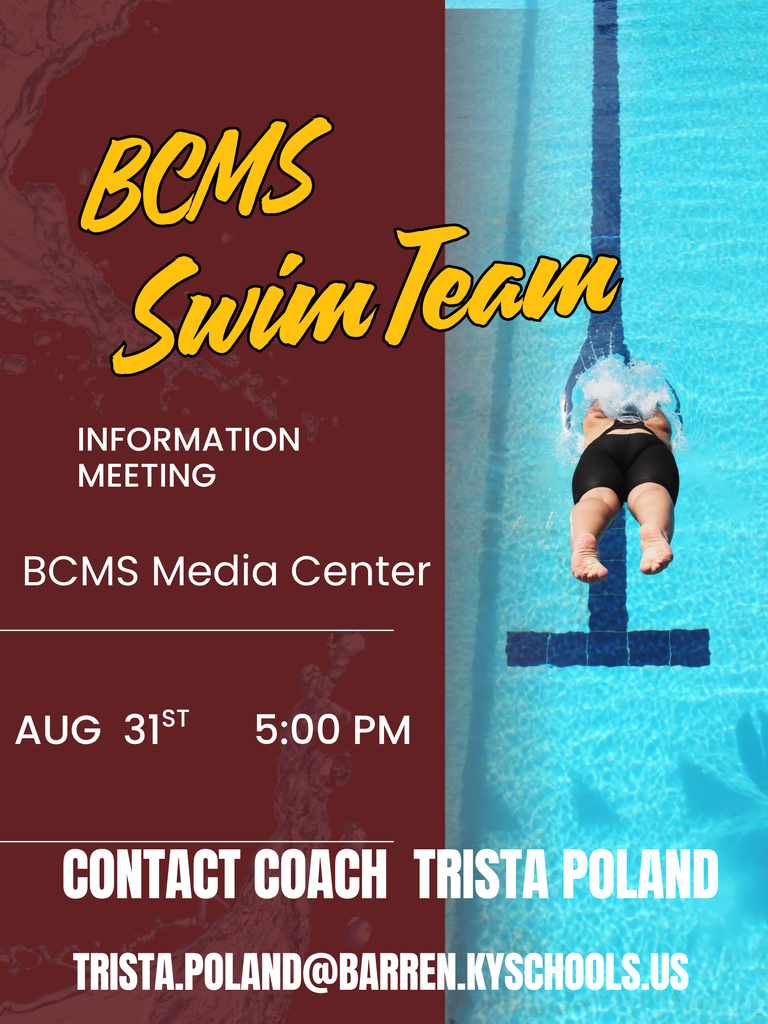 BCMS Swim team meeting