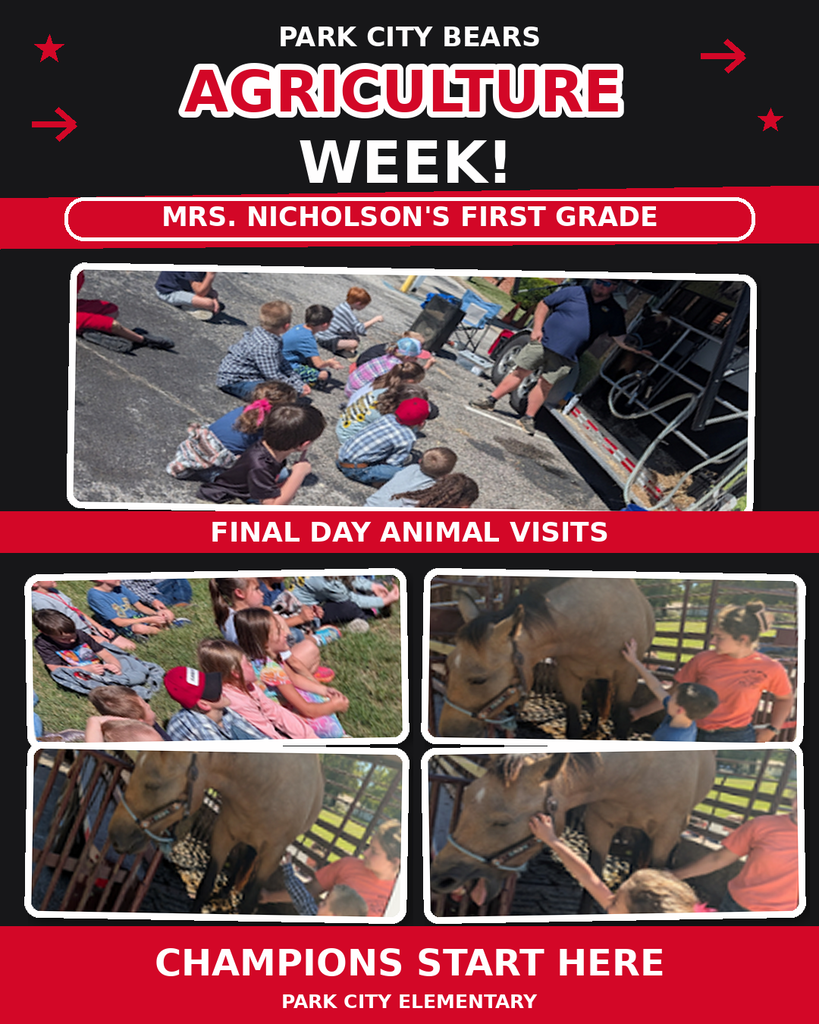 First Grade Wraps up Ag week with animal visits.