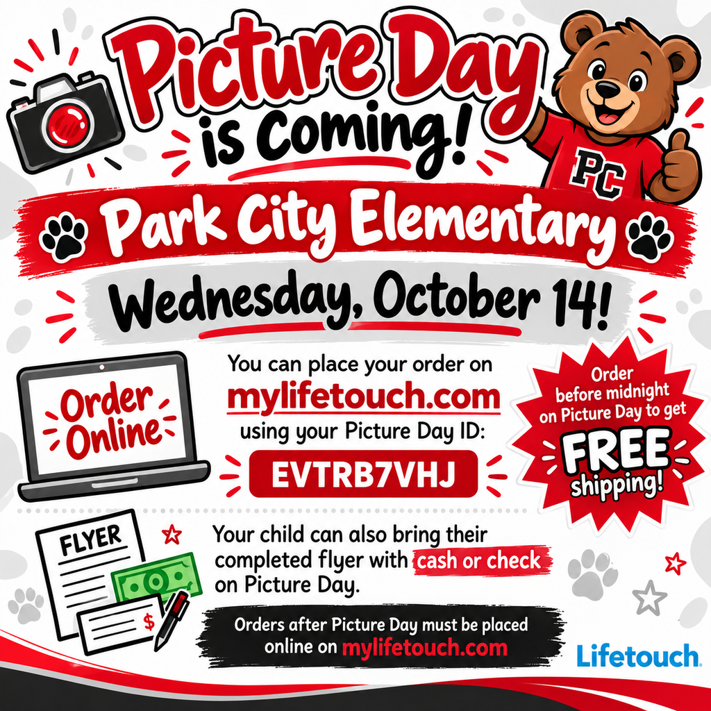 Picture day for Park City will be Wednesday, October 14.