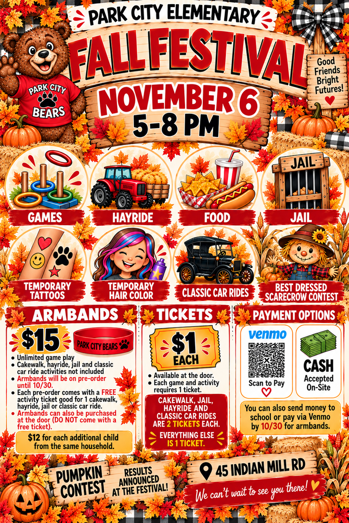 PCE Fall Festival November 6; 5-8pm