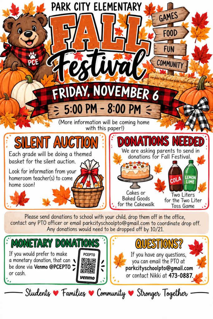 Fall Festival Donations needed.