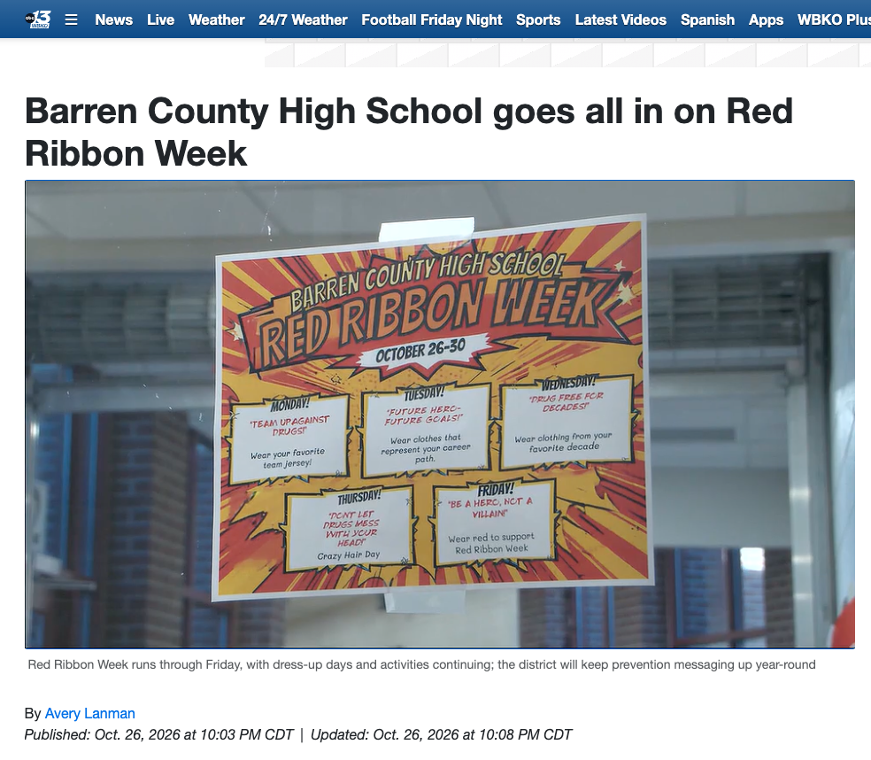 Red Ribbon Week poster