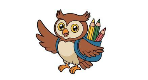 Owl with Backpack