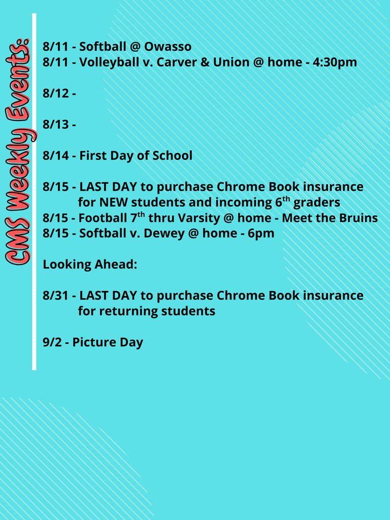 CMS Events 8/11