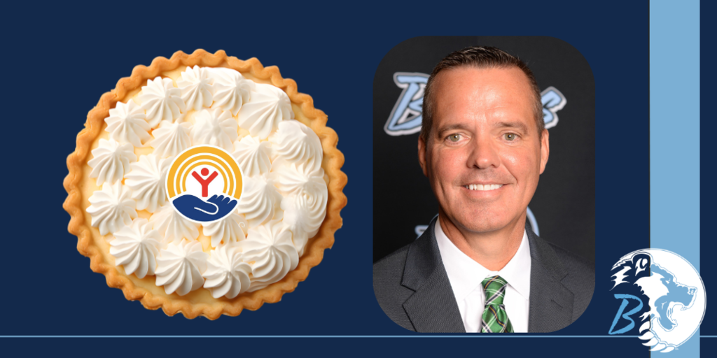 whipped cream pie next to Supt McCauley