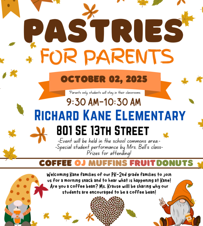 Pastries with Parents PK-2nd