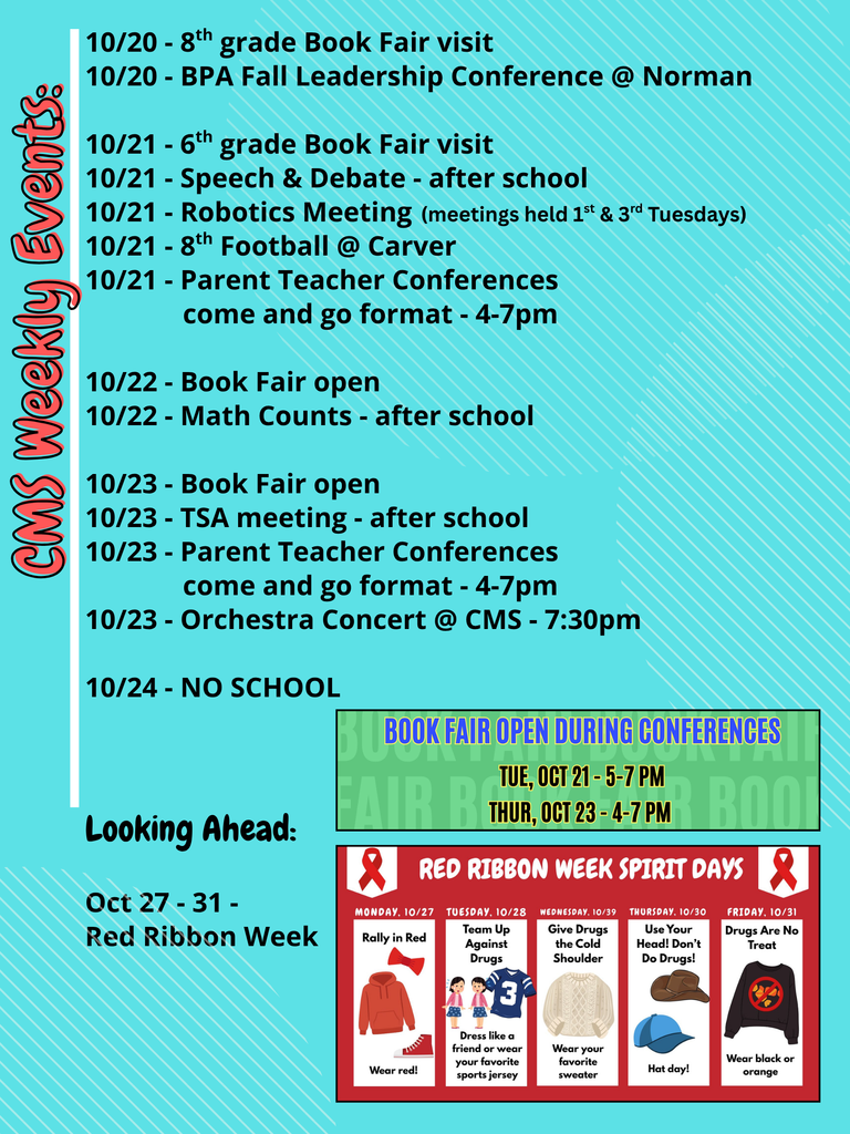 CMS Events Week of Oct 20