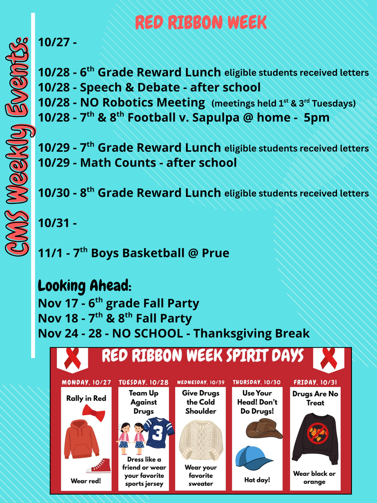 CMS Events Week of Oct 27