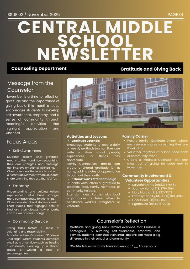 CMS Counselors newsletter - Nov