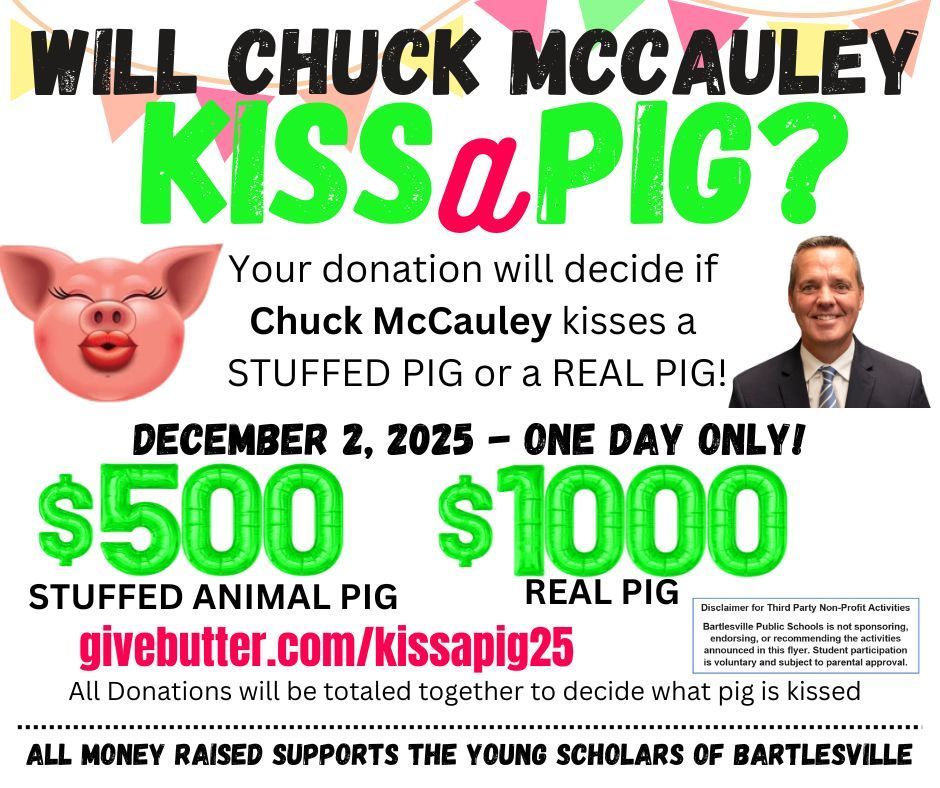 Kiss a Pig Fundraiser