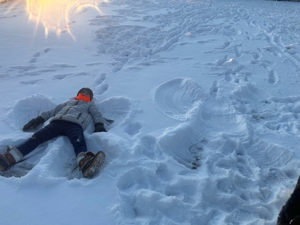 Snow angel time!
