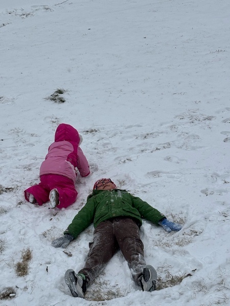 Snow angel time!