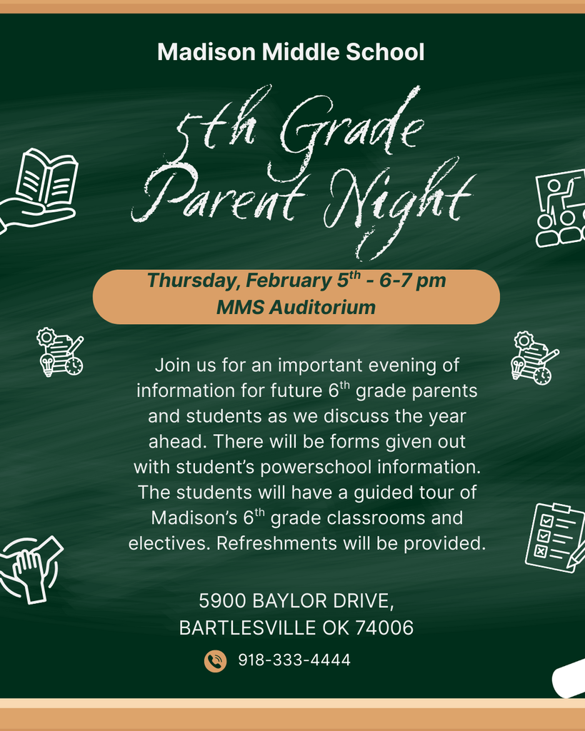 5th grade parent night information