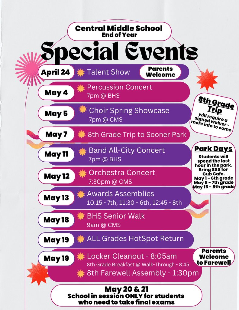 CMS May events