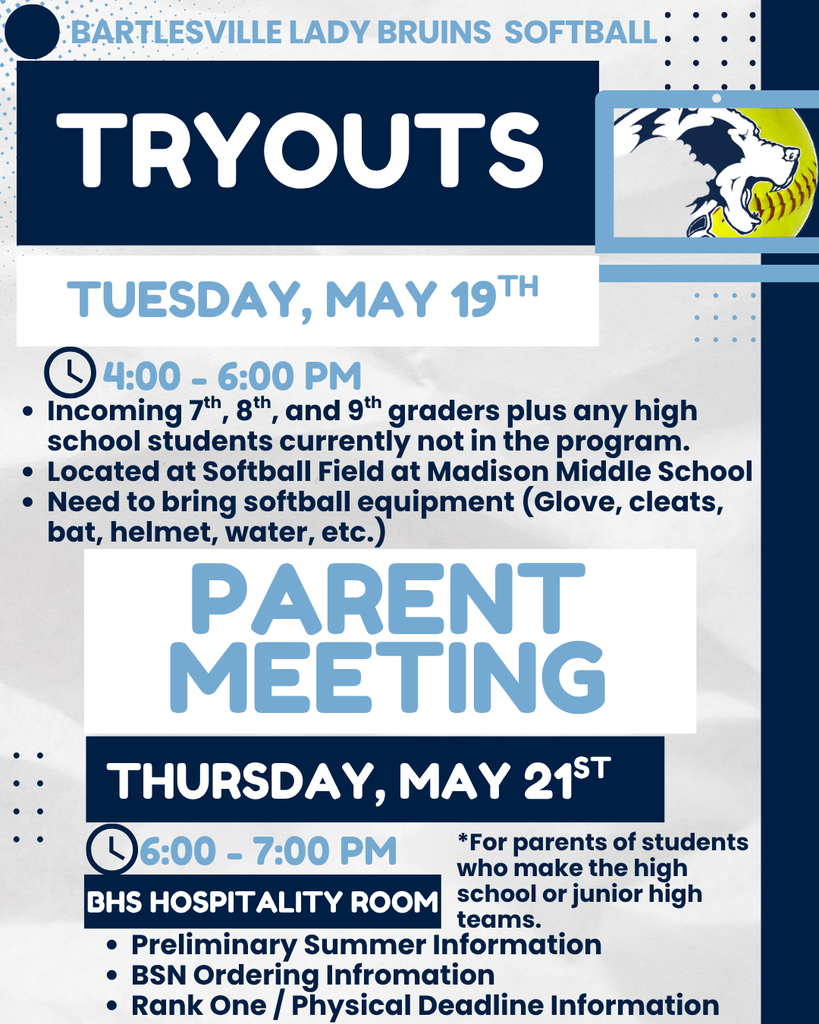 Softball tryouts