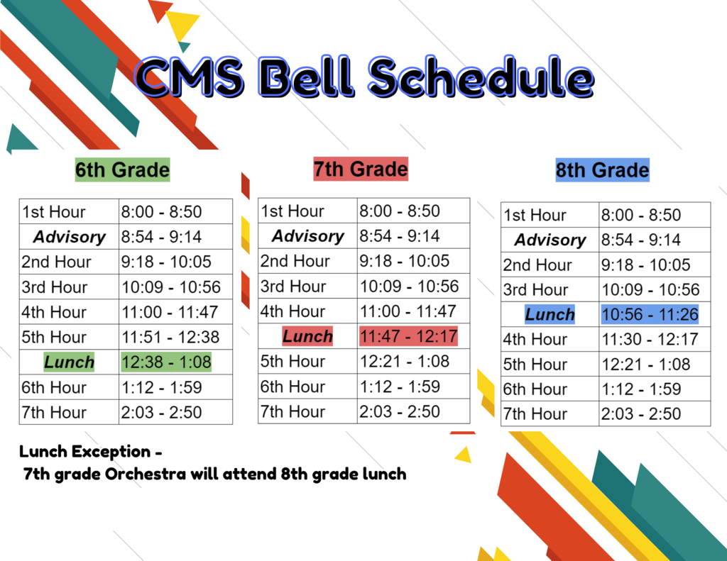 CMS bell schedule
