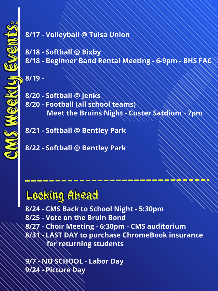 CMS Events Week of Aug 17