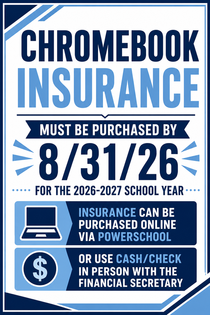 Image about chromebook insurance being due on 8/31/20206