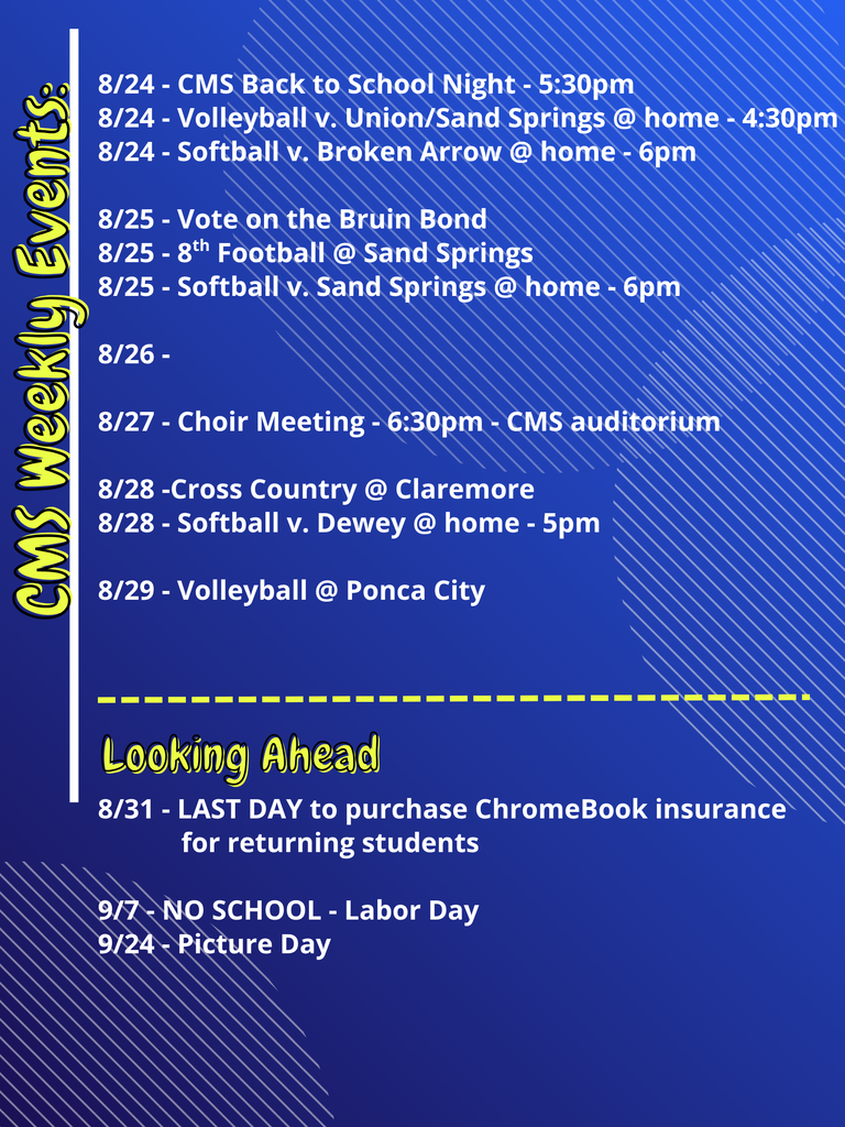 CMS Events Week of Aug 24