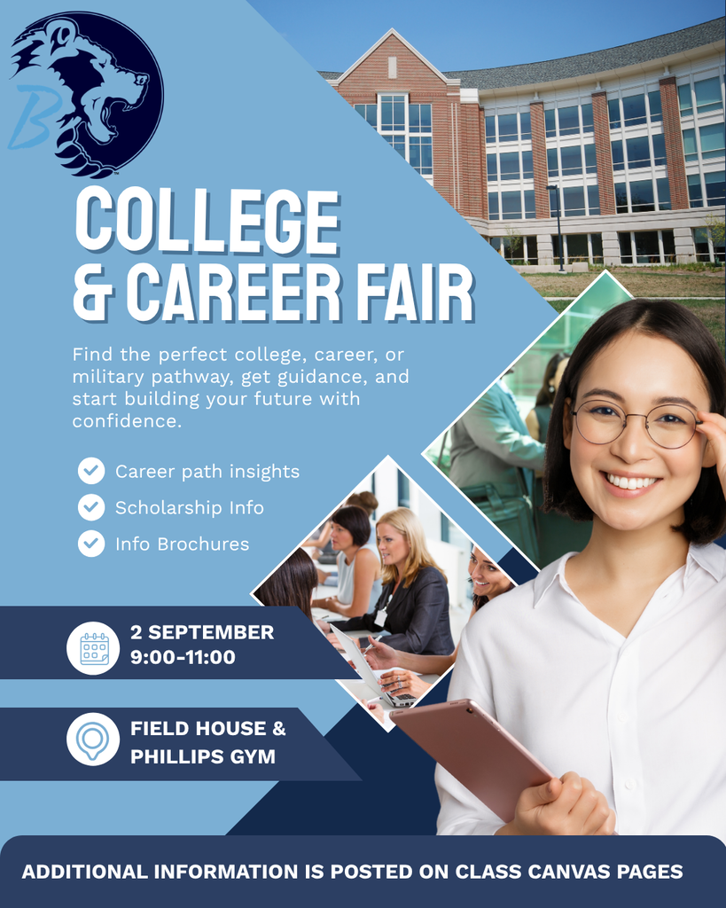 Flyer about College and Career Fair on September 2